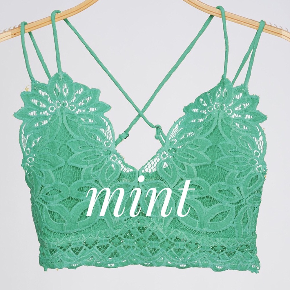 NEW! Crochet Lace Mesh Bralette, Crop Top | Black - Picture 4 of 6